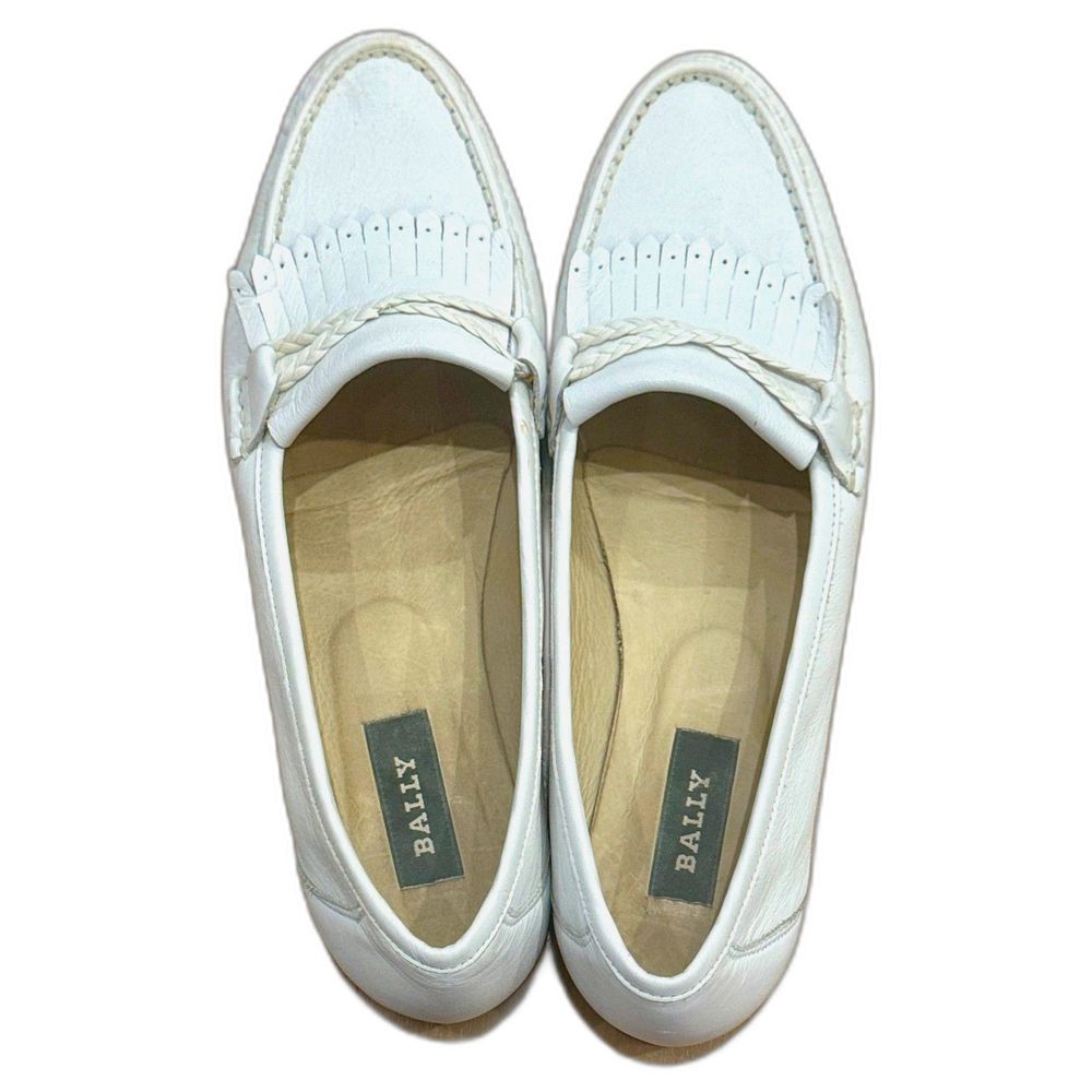 Bally Margy White Tassel Leather Loafer, Size 6.5 - Picture 2 of 6